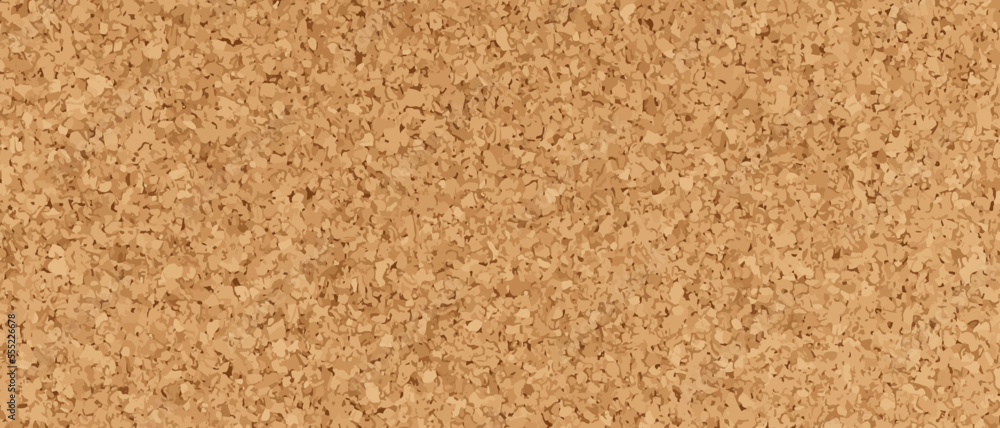 Fototapeta premium Vector plywood brown texture. Cork realistic background. Wood natural grain pattern. Light wood surface. OSB panel, top view. Industrial wall sheet. Floor OSB block. Beige building material board