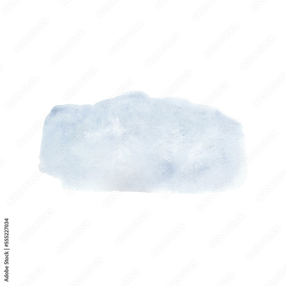 Blue stain isolated on white background. Watercolor hand drawn illustration. Texture for backgrounds Blue stain isolated on white background. Watercolor hand drawn illustration. Texture for backgrounds
