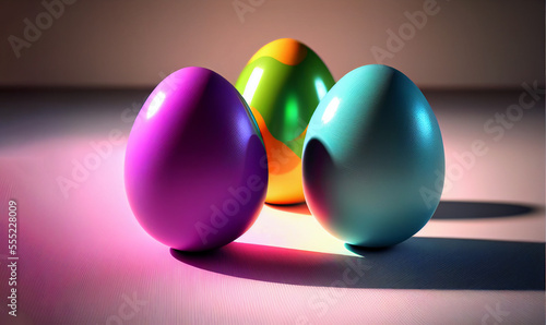 Color easter eggs, , generative ai
