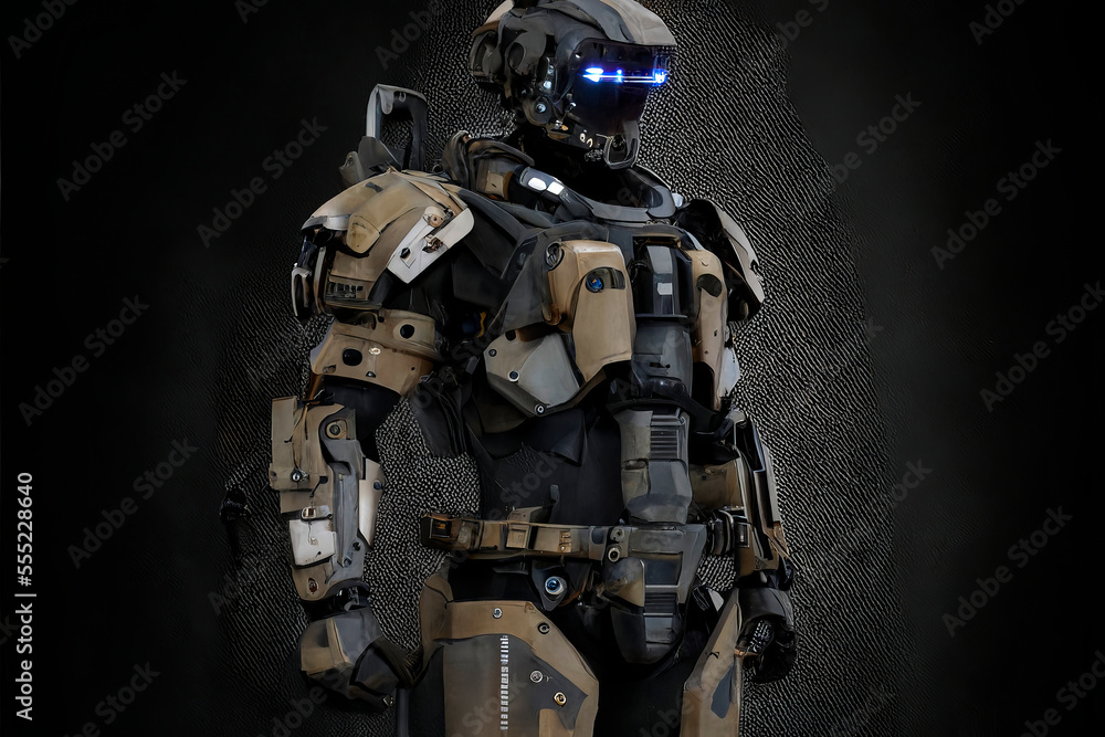 Robots. Soldier Robot hyper realistic. Conceptual project 2025. Futuristic interpretation. Illustration for advertising, cartoons, games, blockbusters, print media. My collection. Robots. Soldier Robot hyper realistic. Conceptual project 2025. Futuristic interpretation. Illustration for advertising, cartoons, games, blockbusters, print media. My collection.