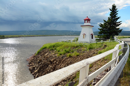 The Anderson Hollow lighthouse in Harvey Bank, New Brunswick.; New Brunswick, Canada. photo