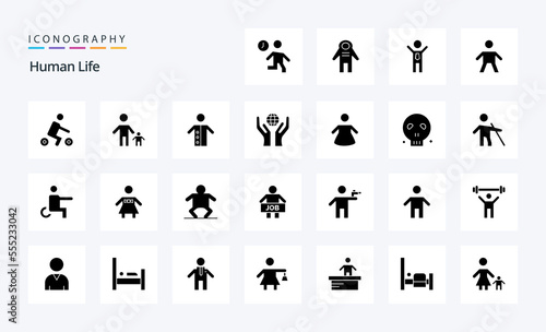 25 Human Solid Glyph icon pack © Muhammad