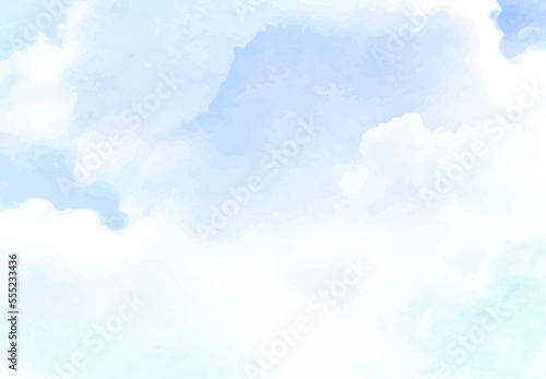 Vector realistic sugar cloud in blue sky