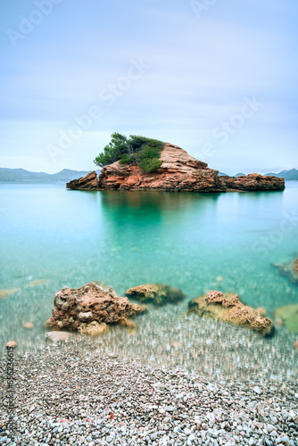 idilic island in the coast of mallorca photo