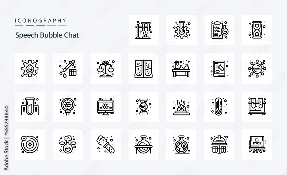 25 Chat Line icon pack