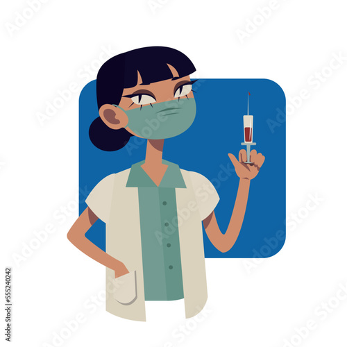 A nurse, from a series of illustration dedicated to pofession