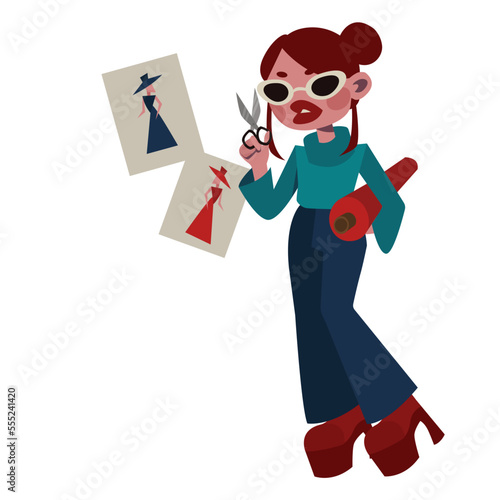 A designer, from a series of illustration dedicated to pofession
