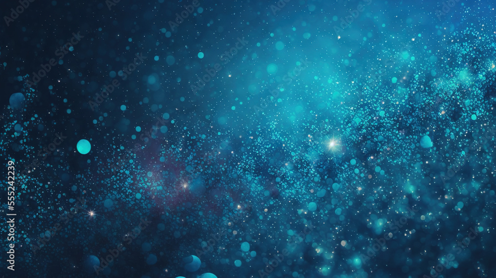 blue glitter texture abstract background, Bokeh Background, Futuristic digital background for business Science and technology