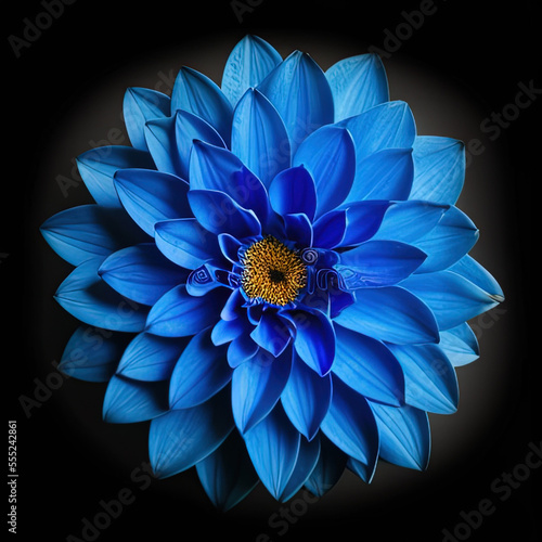 photo of a flower on a black background - AI Generated