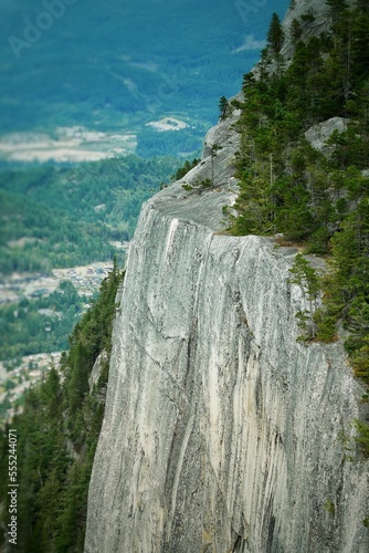 Canvas Print Granite cliff face in Squamish, British Columbia, Canada