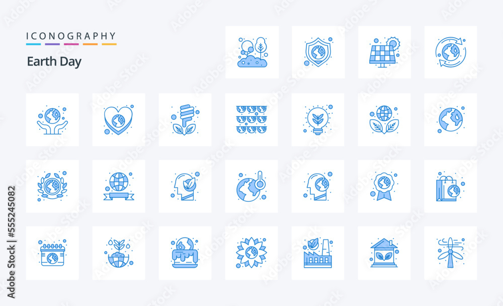 25 Earth Day Blue icon pack