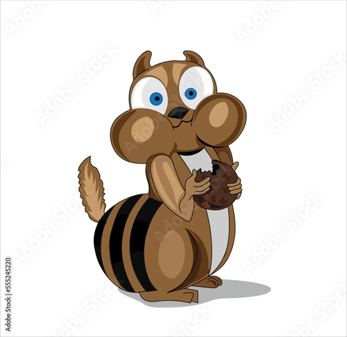 Chipmunk mascot vector illustration on white background