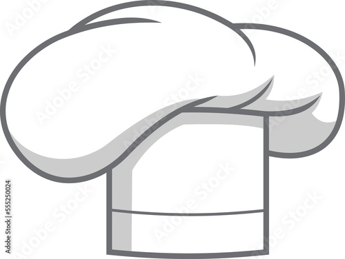 Fototapeta Naklejka Na Ścianę i Meble -  Cartoon Chef Hat Logo Design. Hand Drawn Illustration Isolated On Transparent Background