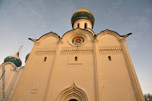 Trinity Sergius Lavra, Sergiev Posad, Russia. Color winter photo.