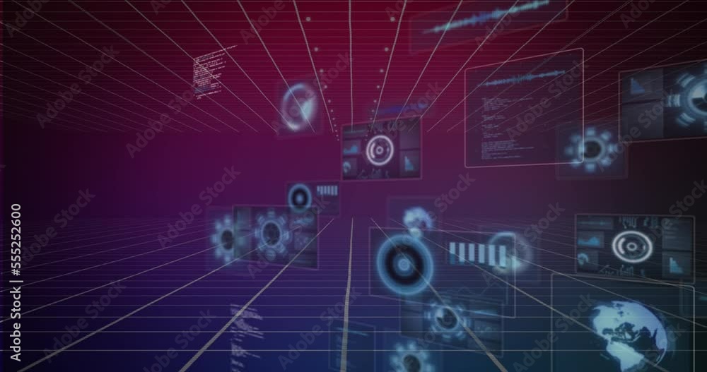 Animation of data processing over shapes Animation of data processing over shapes