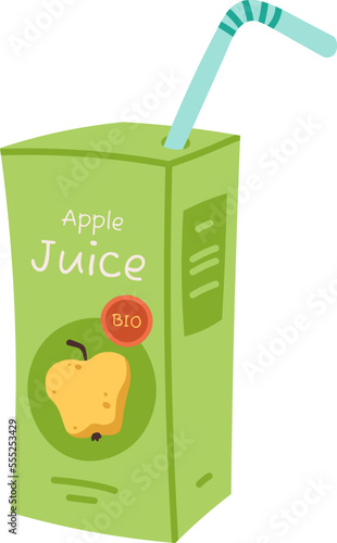 Sweet pear juice flat icon Lunch for children