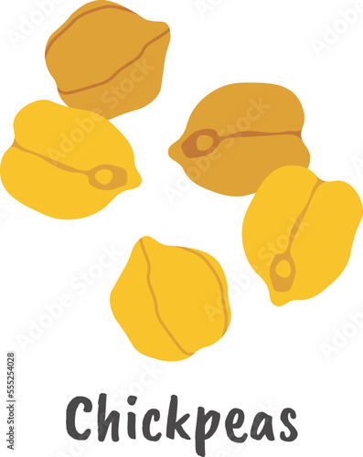 Chickpeas flat icon Grain cultivation Agriculture
