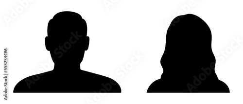 Set of vector avatar profile icon in silhouettes