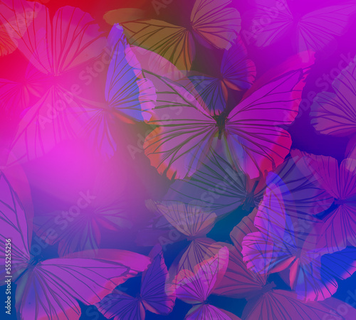 Abstract Butterfly Purple Graphic Background