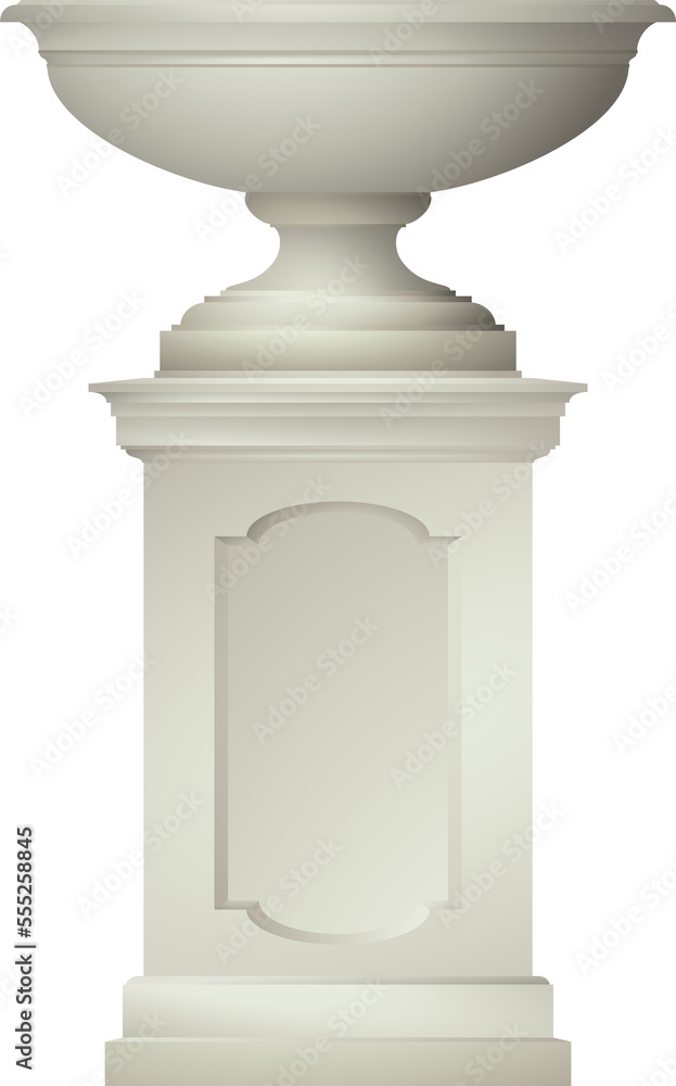 Stone vase in the old classical style Stone vase in the old classical style