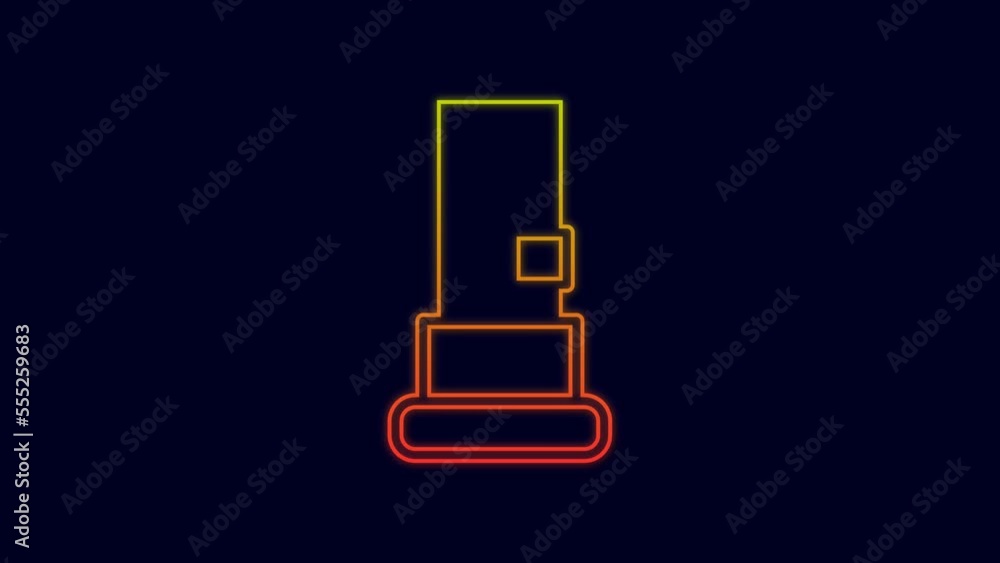 Glowing neon line Cartridges icon isolated on blue background. Shotgun hunting firearms cartridge. Hunt rifle bullet icon. 4K Video motion graphic animation Glowing neon line Cartridges icon isolated on blue background. Shotgun hunting firearms cartridge. Hunt rifle bullet icon. 4K Video motion graphic animation