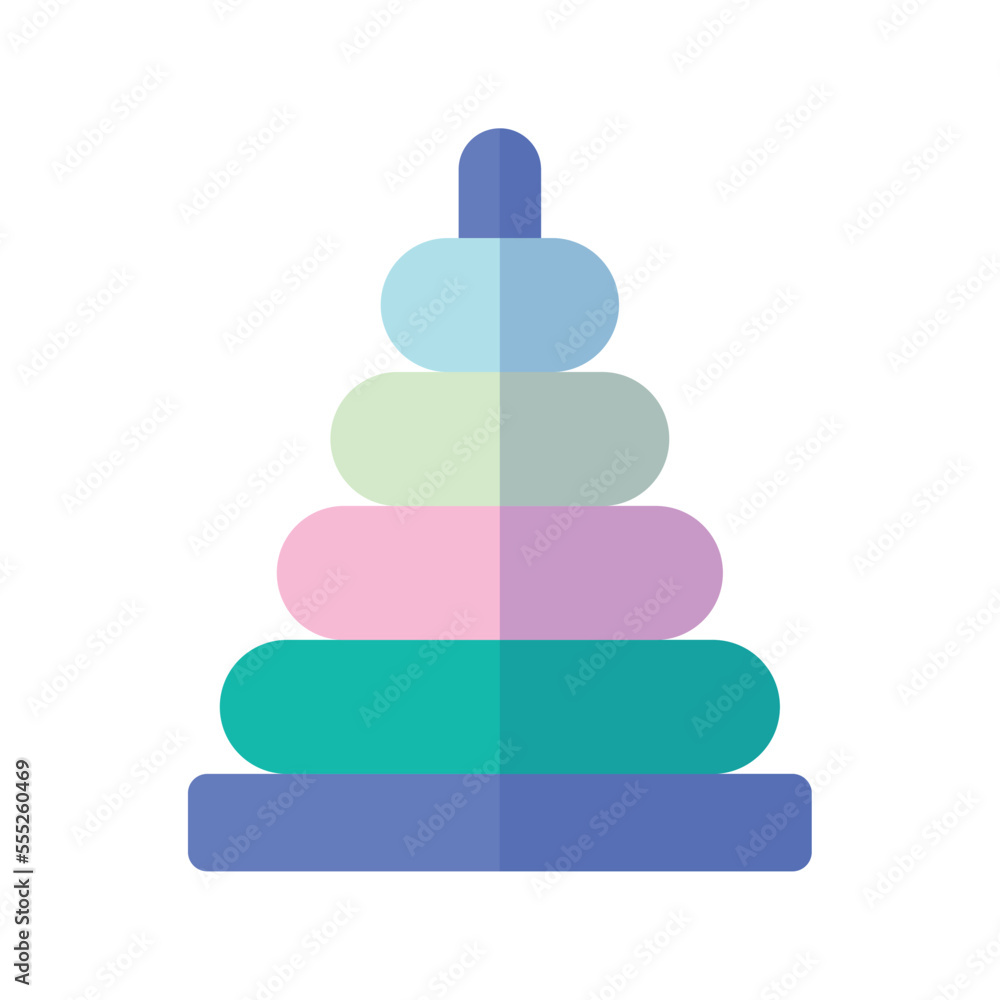 Isolated cute ring building pyramid toy icon Vector illustration Isolated cute ring building pyramid toy icon Vector illustration