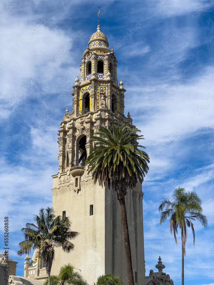 Bell Tower in Balboa Park, San Diego, California
