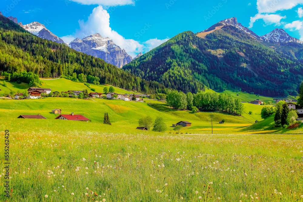 Alpine farm in Green Stubai valley near Innsbruck, Tyrol, Austria