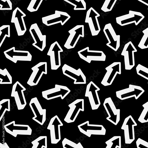 monochrome Seamless pattern with cursor.Vector illustration