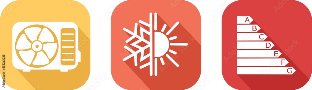 Icon of a reversible heat pump system for air conditioning
Icon of a reversible heat pump system for air conditioning