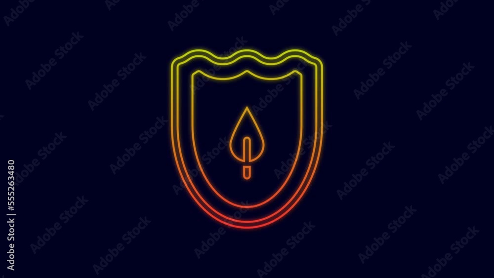 Glowing neon line Shield with leaf icon isolated on blue background. Eco-friendly security shield with leaf. 4K Video motion graphic animation Glowing neon line Shield with leaf icon isolated on blue background. Eco-friendly security shield with leaf. 4K Video motion graphic animation
