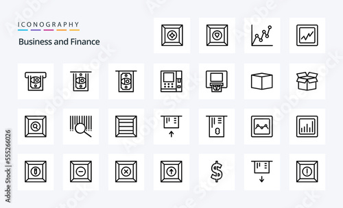 25 Finance Line icon pack
