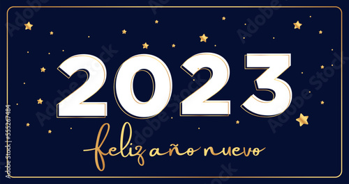 feliz año nuevo 2023 tarjeta saludo