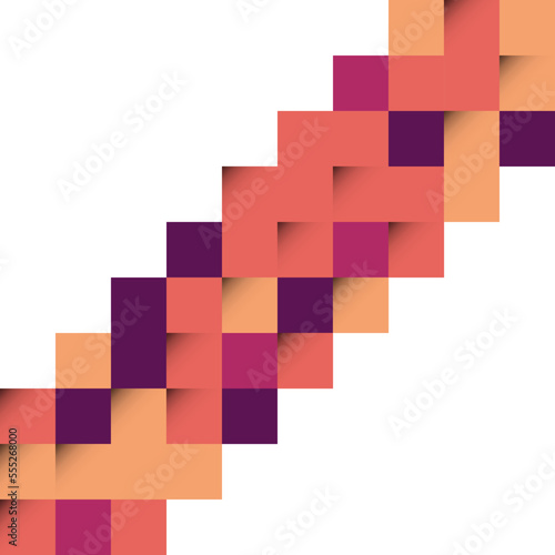 Orange abstract squares vector background for a contemporary design