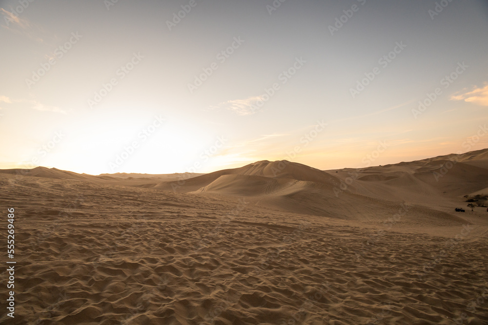 desert wallpaper with footprints, natural landscape, tourist destination with the sky with clouds and at sunset, scene desert wallpaper with footprints, natural landscape, tourist destination with the sky with clouds and at sunset, scene