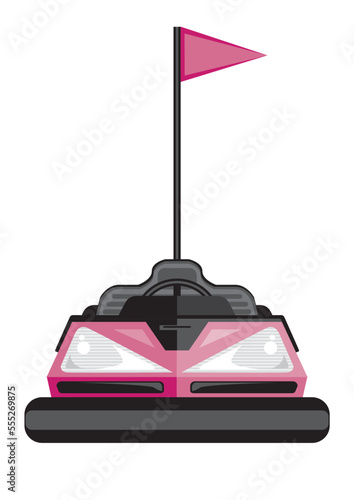 Vector illustration of the front of a bumper car