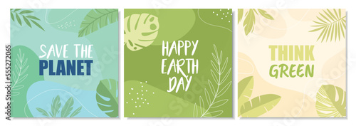 Save Earth abstract poster. Collection of graphic elements for website and covers in minimalist style. Ecology and environment. Cartoon flat vector illustrations isolated on beige background