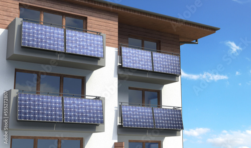 Photographie Balcony power plants - small home solar systems