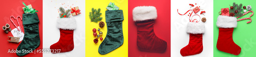 Collage of Christmas socks ...