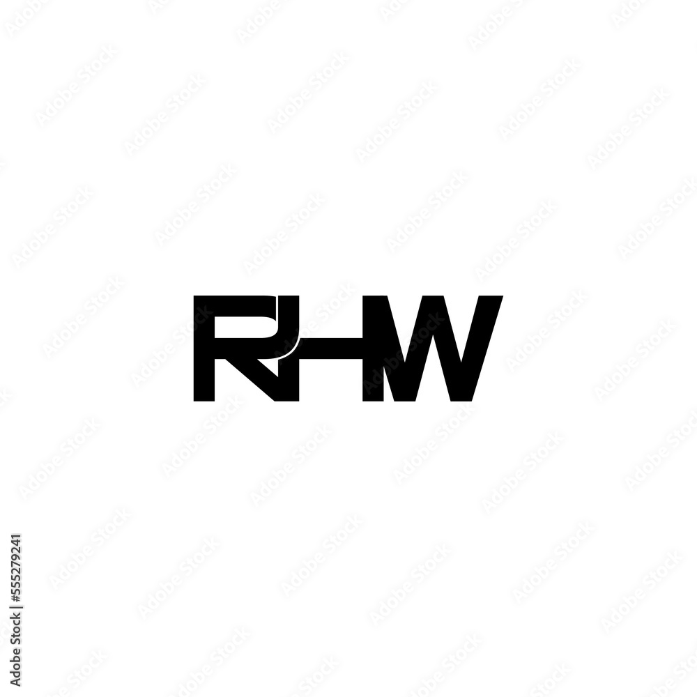 Obraz premium rhw letter initial monogram logo design