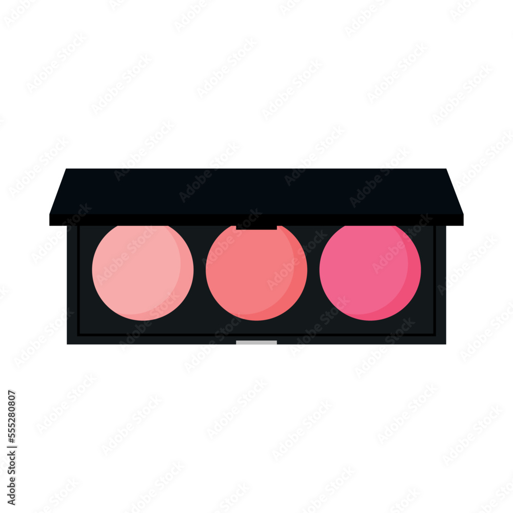 Animated Blush On Makeup Pallets Vector Image in White Background Animated Blush On Makeup Pallets Vector Image in White Background