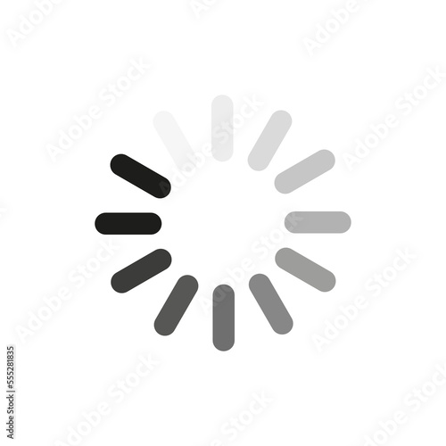 Load icon. Computer technology concept. Round shape. Vector illustration. Stock image.