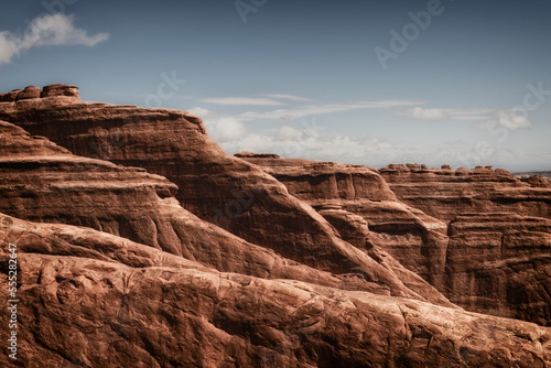 Slabs cliff view in Arches National Park