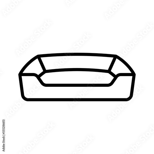 Cute pet bed, place for sleeping dog or cat. Pet accessory, comfortable crib, basket for rest.
