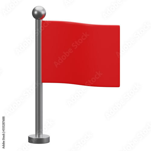 Φωτογραφία 3d red flag icon