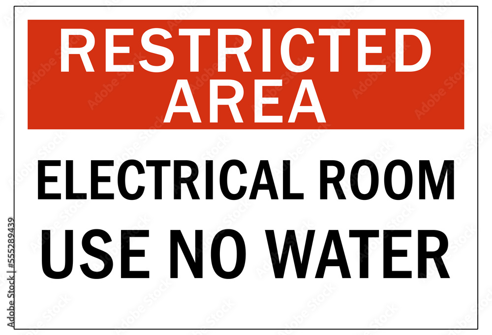 Electrical room sign and labels Electrical room sign and labels