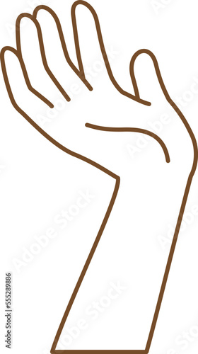 手のひらを上に向けているイメージイラスト