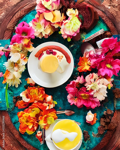 colorful  dreamy desserrt photo