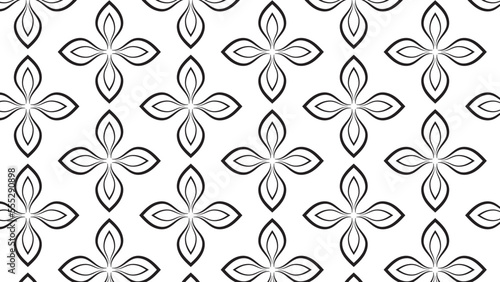 The vectors illustration seamless pattern of black line abstract design background