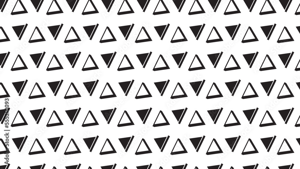 The vectors illustration seamless pattern of abstract triangle black white background The vectors illustration seamless pattern of abstract triangle black white background